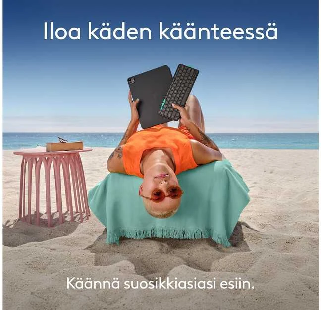 „Logitech“ – atverčiamas dėklas, skirtas „iPad Pro“ ir „Air 13“ – grafito spalvos – Šiaurės šalių