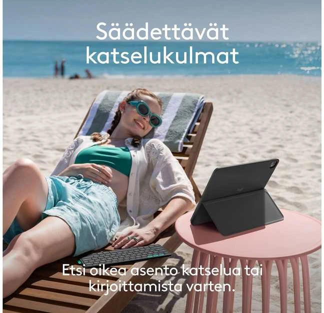 „Logitech“ – atverčiamas dėklas, skirtas „iPad Pro“ ir „Air 13“ – grafito spalvos – Šiaurės šalių