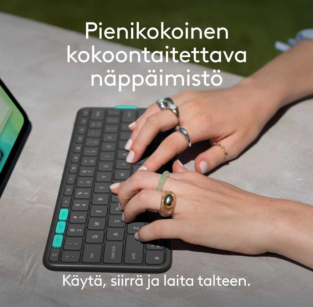 „Logitech“ – atverčiamas dėklas, skirtas „iPad Pro“ ir „Air 13“ – grafito spalvos – Šiaurės šalių