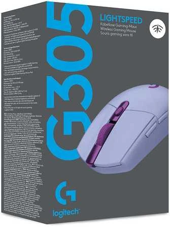 „Logitech G305“ belaidė žaidimų pelė, alyvinė