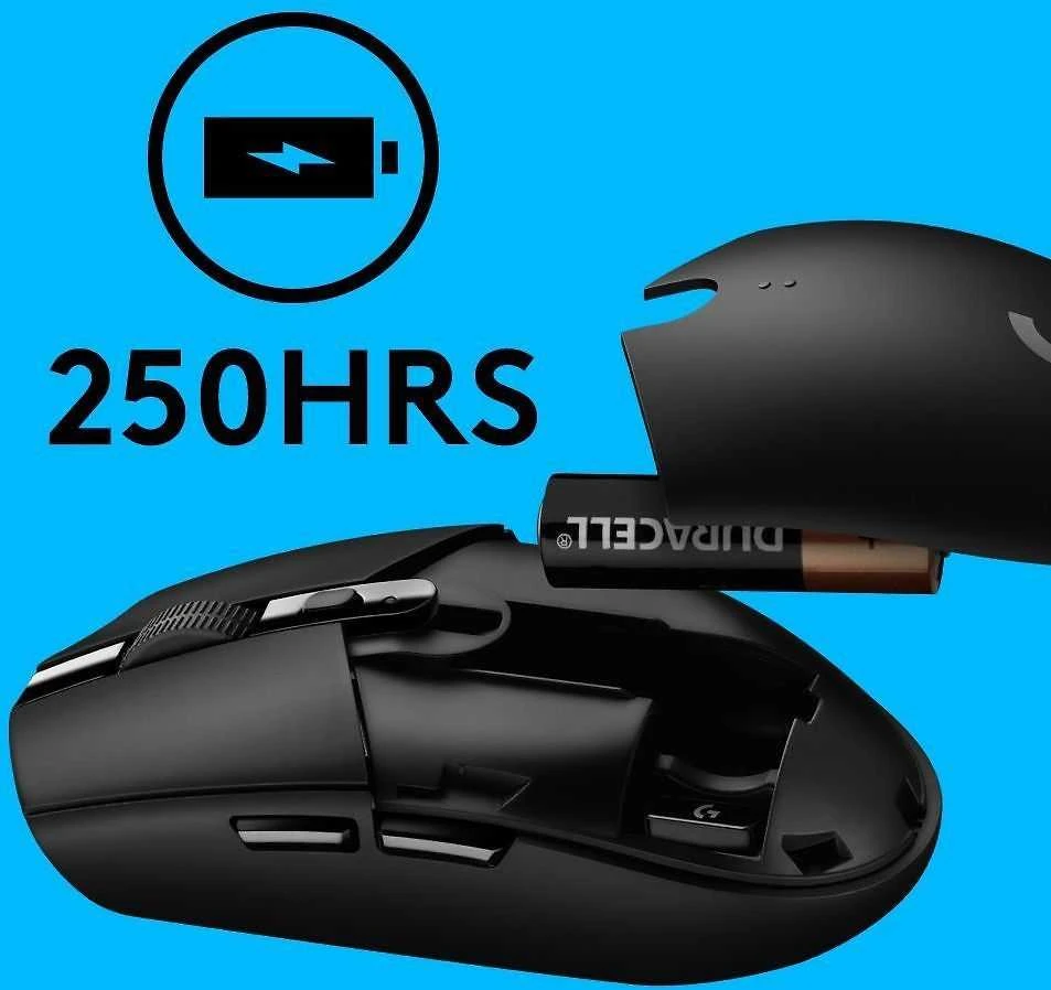 Pelė žaidimams Logitech G305, juodos spalvos