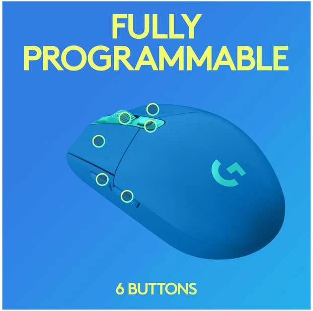 Belaidė pelė žaidimams Pelė Logitech G305 Lightspeed, mėlyna