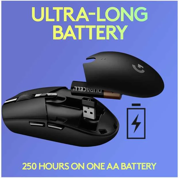 „Logitech G305“ belaidė žaidimų pelė, alyvinė
