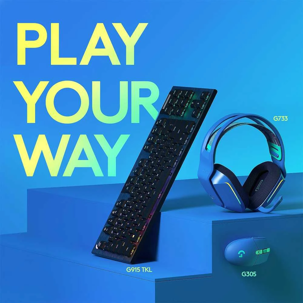 Belaidė pelė žaidimams Pelė Logitech G305 Lightspeed, mėlyna
