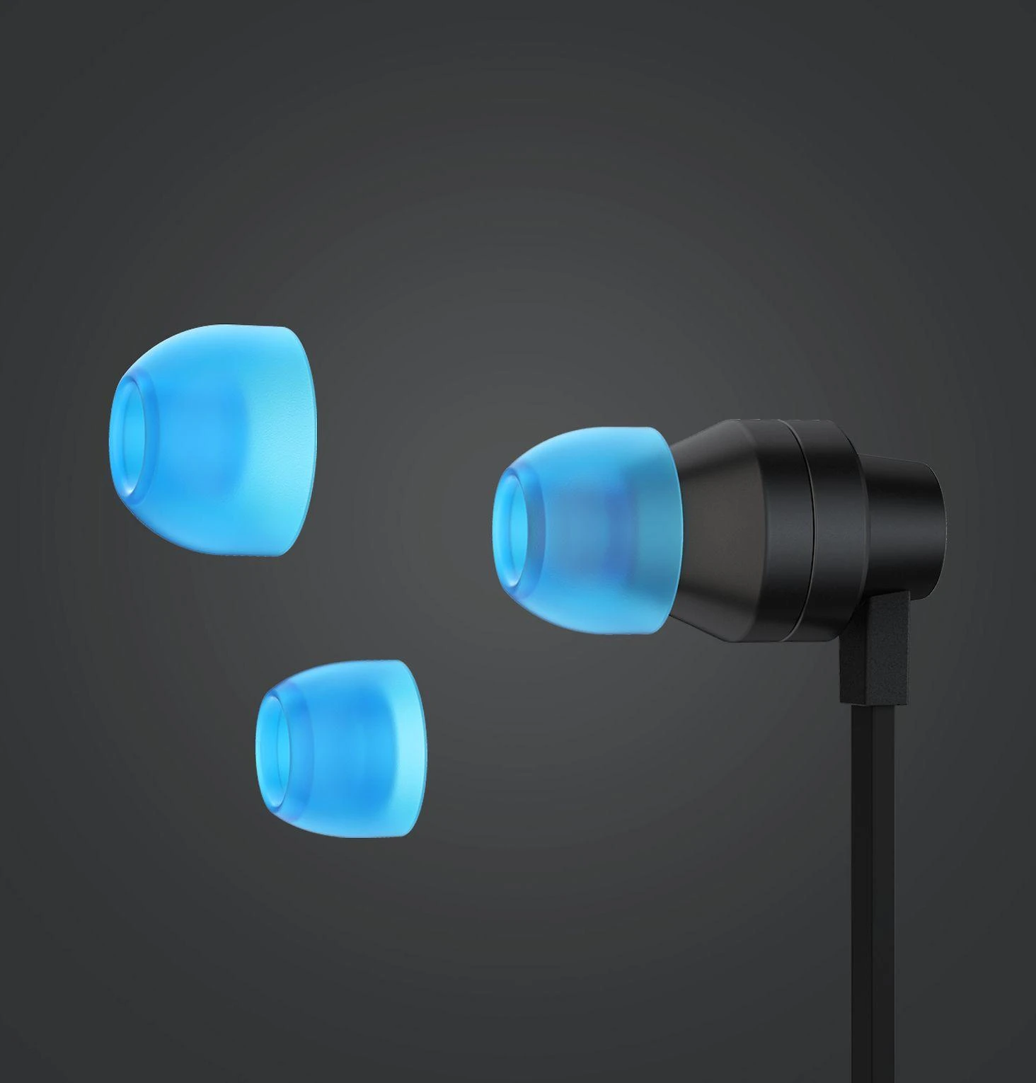 Į ausis įkišamos ausinės žaidimams Logitech G333, Mėlyna
