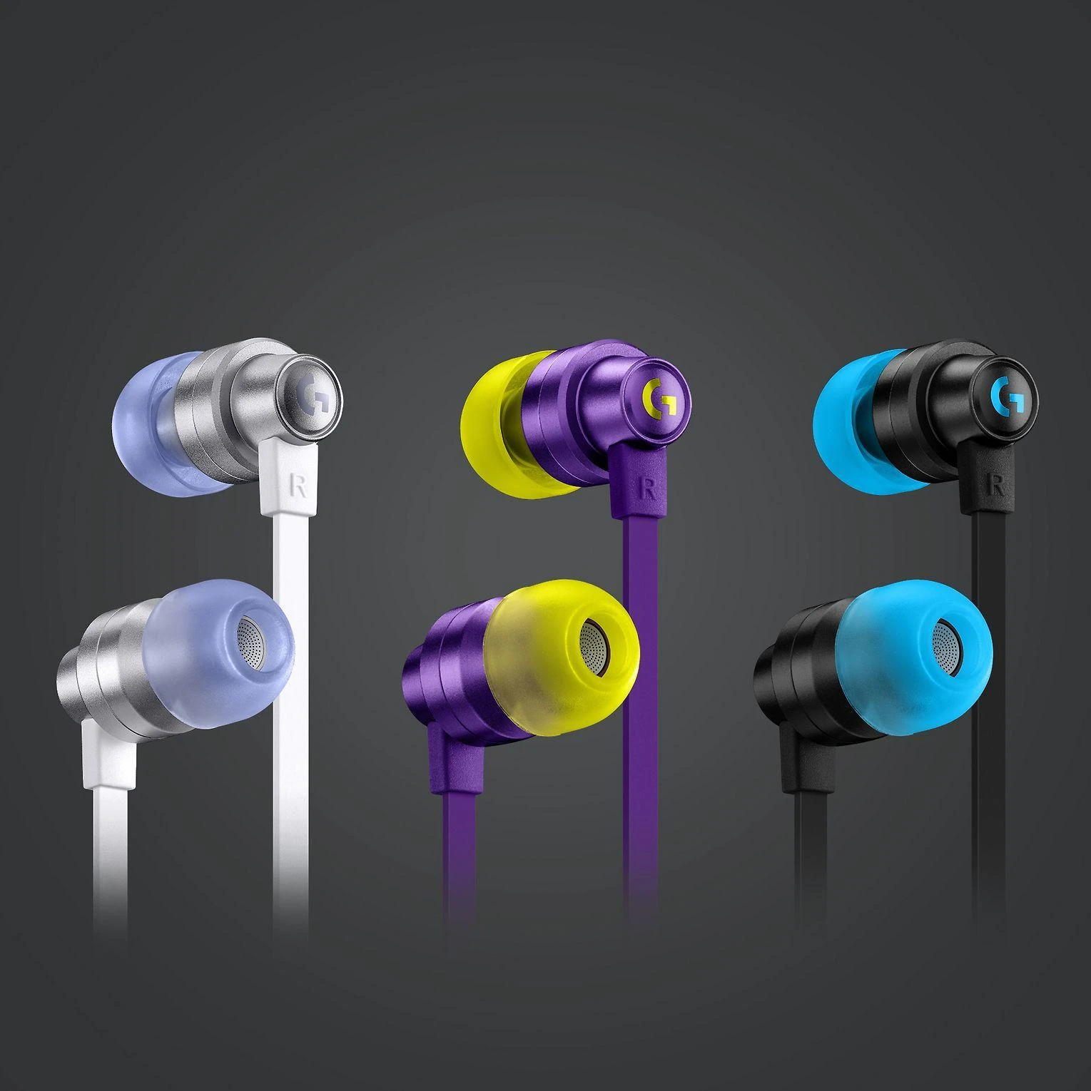 Į ausis įkišamos ausinės žaidimams Logitech G333, Violetinė