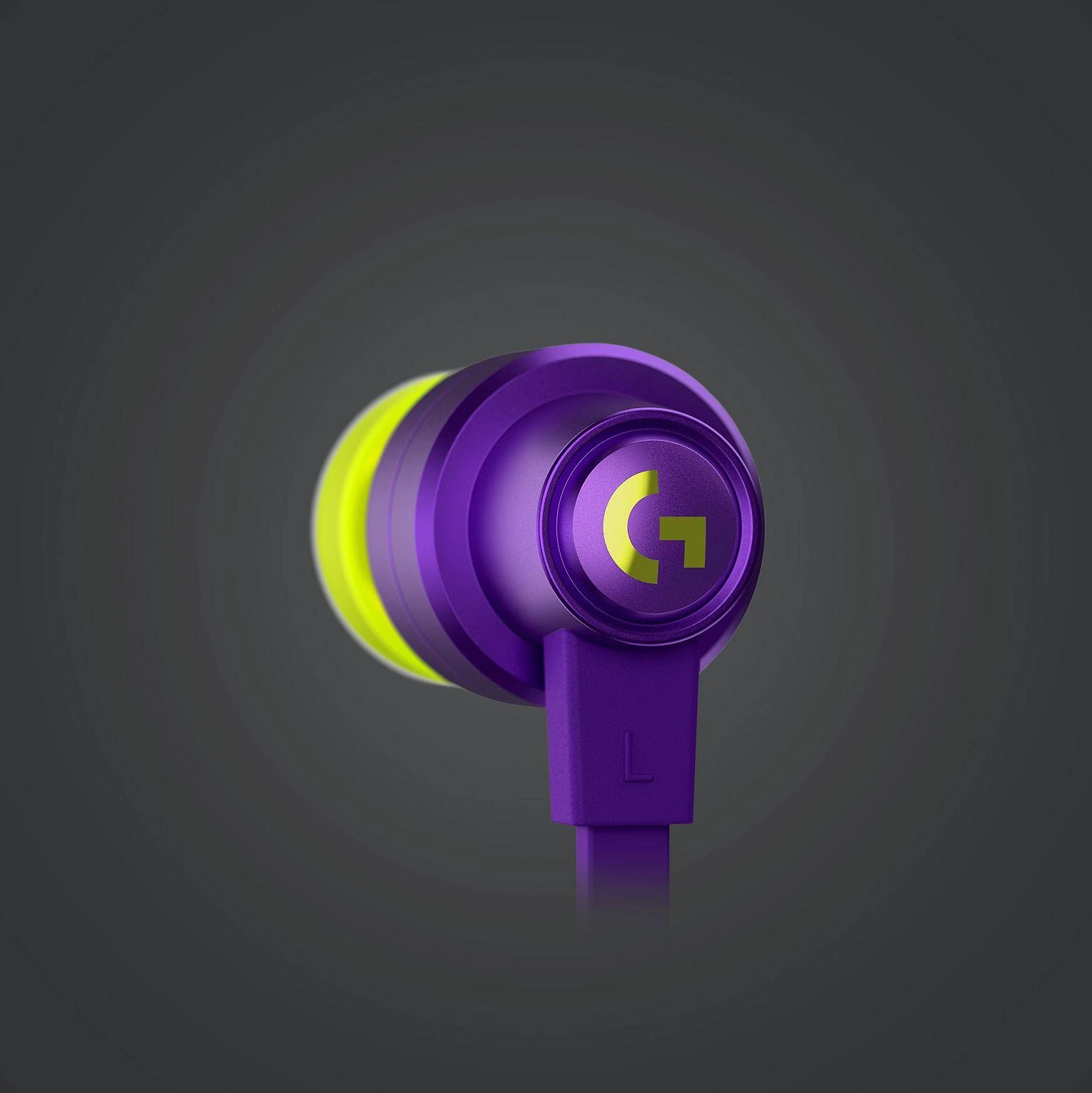 Į ausis įkišamos ausinės žaidimams Logitech G333, Violetinė