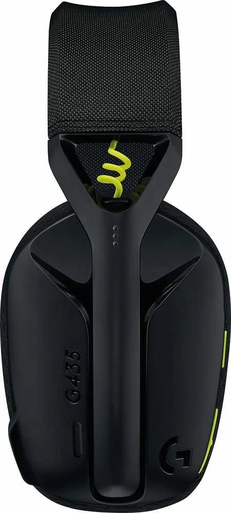 Žaidimų ausinės Logitech G435 Lightspeed, juodos/neoninės geltonos spalvos