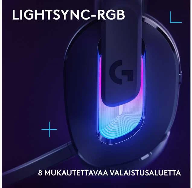 Logitech G522 Lightspeed Belaidės  Ausinės Žaidimams, Juodos