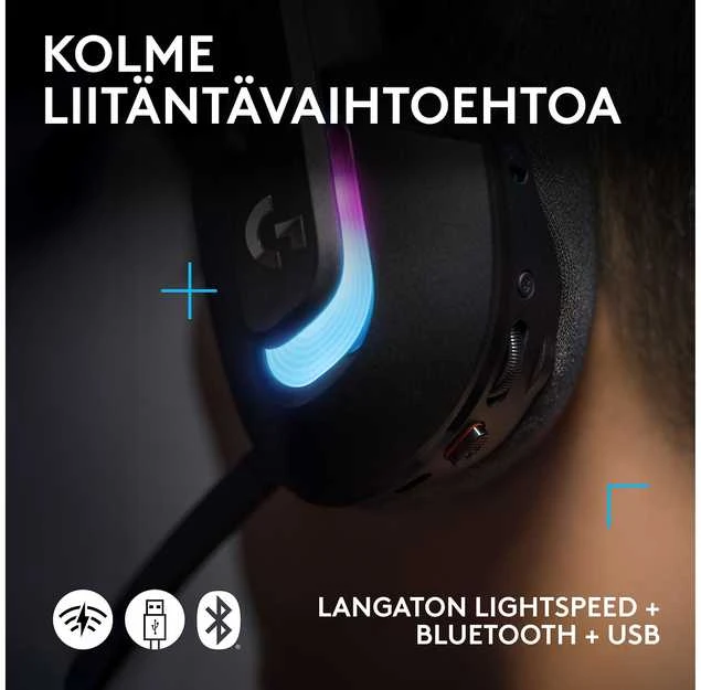 Logitech G522 Lightspeed Belaidės  Ausinės Žaidimams, Juodos