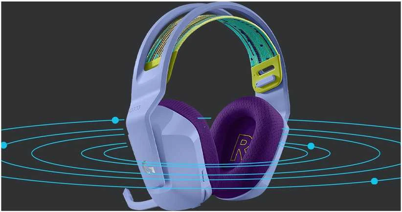 Belaidės ausinės Logitech G733, LIGHTSPEED, Violetinės spalvos