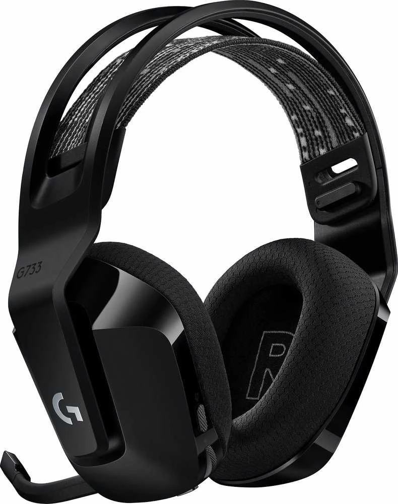 Belaidės ausinės Logitech G733 Lightspeed, Juodos spalvos