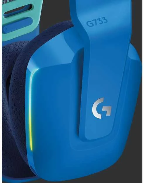Belaidės ausinės Logitech G733, LIGHTSPEED, RGB, Mėlynos spalvos