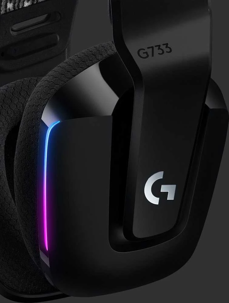 Belaidės ausinės Logitech G733 Lightspeed, Juodos spalvos