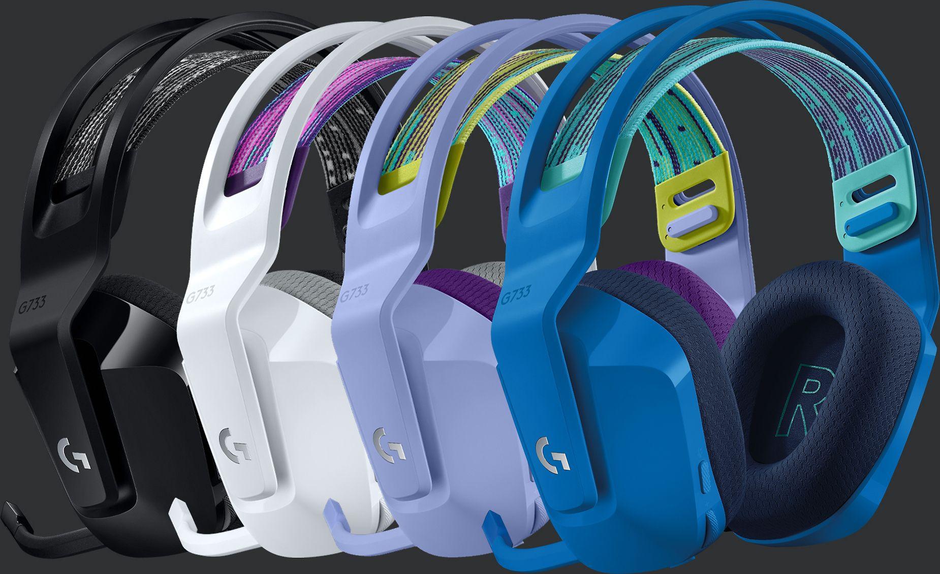 Belaidės ausinės Logitech G733, LIGHTSPEED, RGB, Mėlynos spalvos