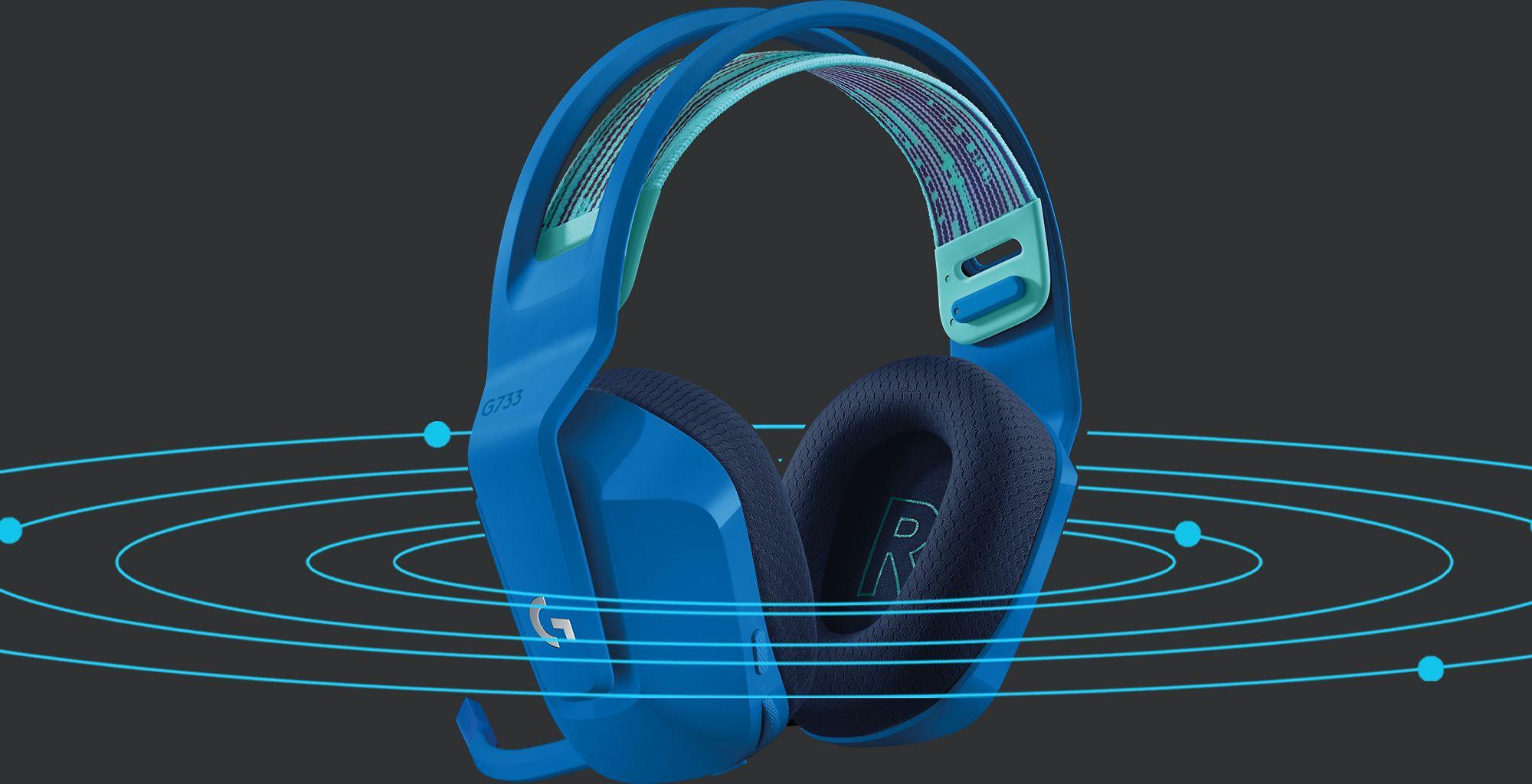 Belaidės ausinės Logitech G733, LIGHTSPEED, RGB, Mėlynos spalvos