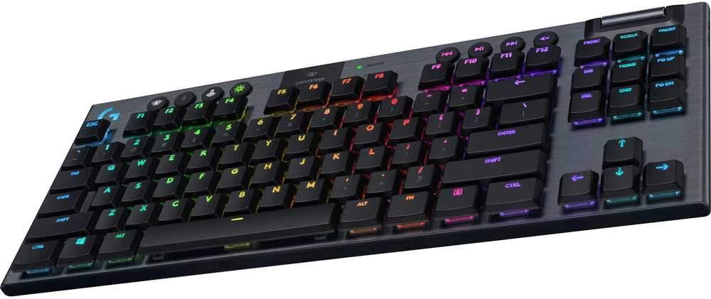 Belaidė Mechaninė žaidimų klaviatūra Logitech G915 TKL, RGB, Lightspeed, Stilius: Tactile, Išdėstymas: Šiaurės šalių