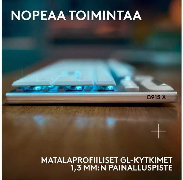 „Logitech“ – „G915 X LIGHTSPEED“ žemo profilio belaidė žaidimų klaviatūra