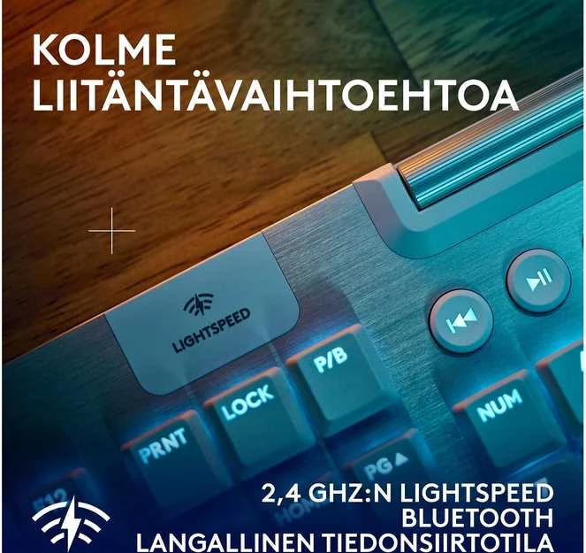 „Logitech“ – „G915 X LIGHTSPEED“ žemo profilio belaidė žaidimų klaviatūra