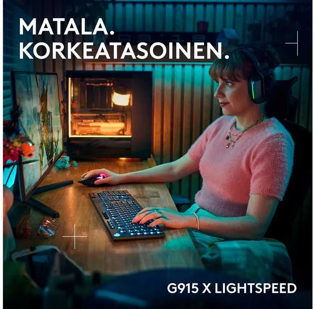 Klaviatūra Logitech G915 X LIGHTSPEED - belaidė G KB- Juodas-PAN-EMEA28I-935