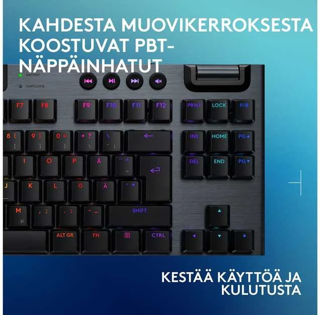 Logitech – G915 X LIGHTSPEED TKL žemo profilio belaidė žaidimų klaviatūra
