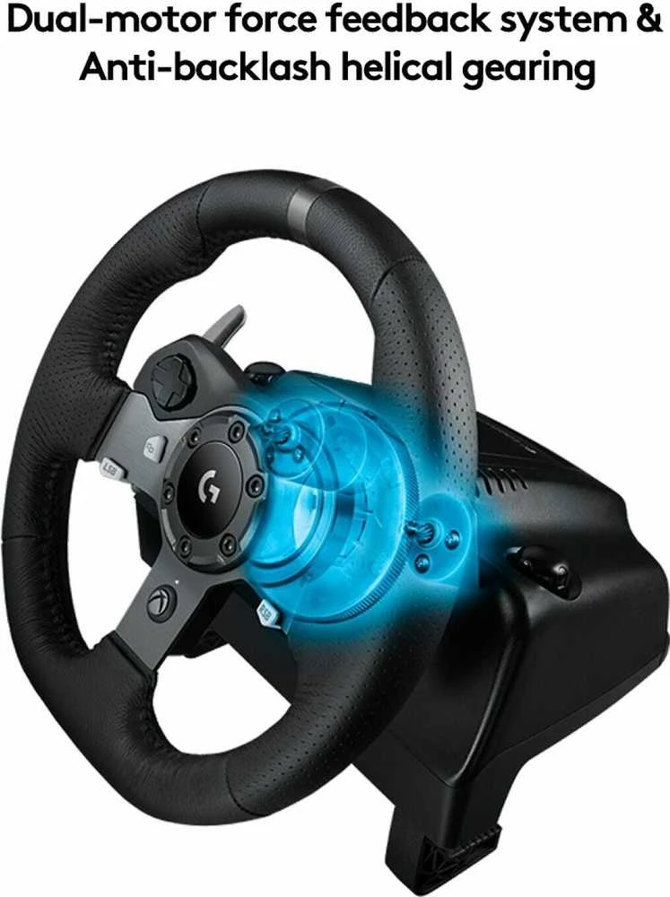 Logitech G920 Driving Force žaidimų vairas skirtas Xbox One ir PC su pedalais