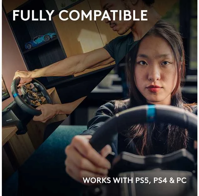 Logitech G923 TRUEFORCE simuliacinis lenktynių vairas su pedalais, skirtas PlayStation/PC
