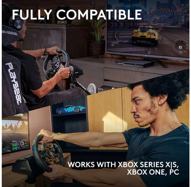 Logitech G923 TRUEFORCE simuliacinis lenktynių vairas su pedalais, skirtas Xbox Series X/S /Xbox One/PC