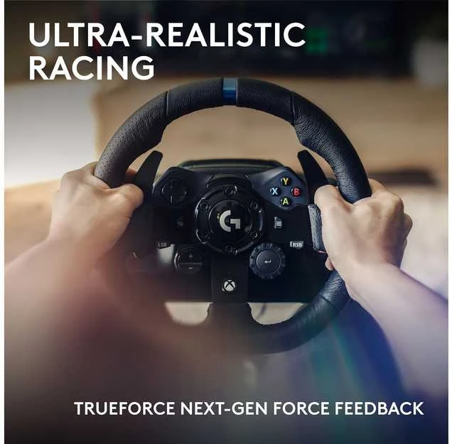 Logitech G923 TRUEFORCE simuliacinis lenktynių vairas su pedalais, skirtas Xbox Series X/S /Xbox One/PC