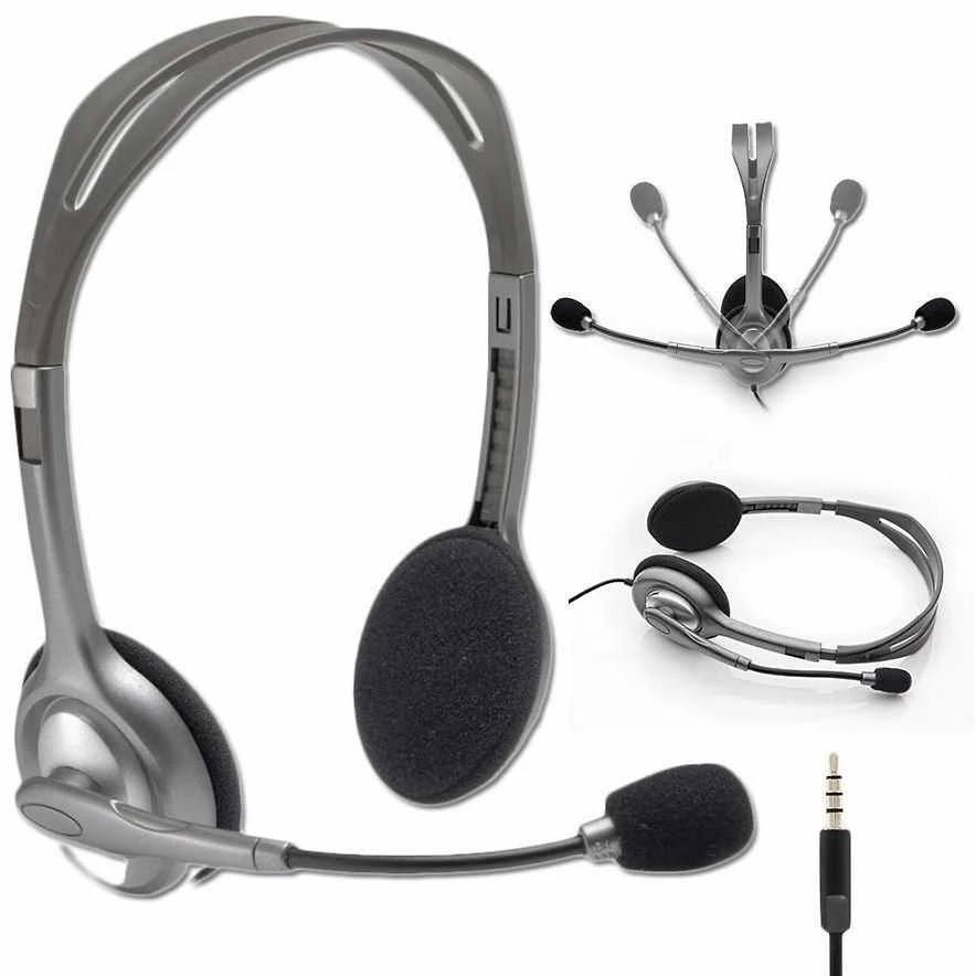 Universalios ausinės Logitech H111, su mikrofonu, 3,5mm jungtis