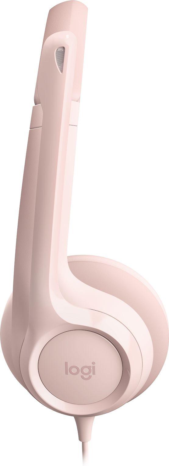 Ausinės  su laidu Logitech H390 USB, Rožinės