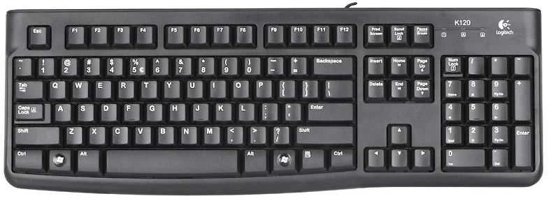 Logitech klaviatūra K120 su laidu, US/INT išdėstymas