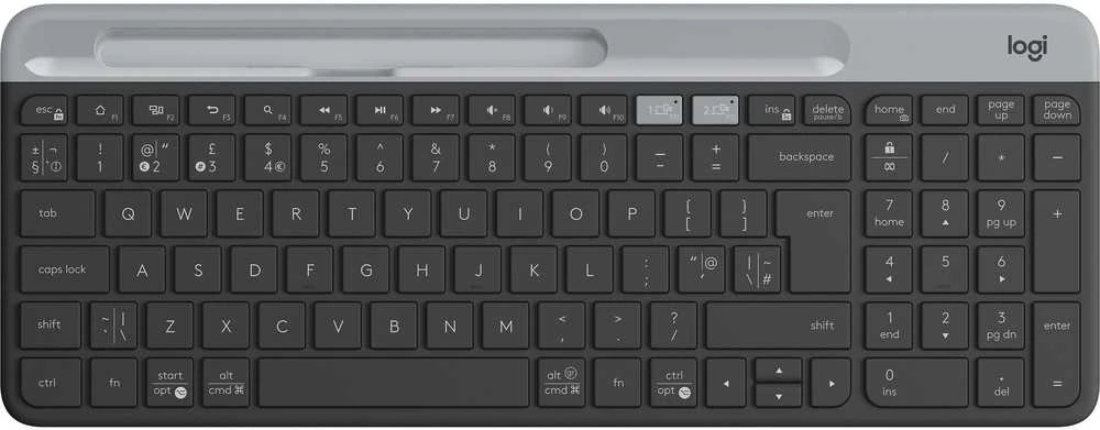 Įvairių įrenginių belaidė klaviatūra Logitech K580, 2,4GHz + Bluetooth, Nordic išdėstymas