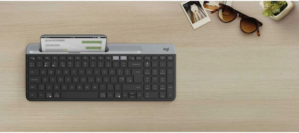 Įvairių įrenginių belaidė klaviatūra Logitech K580, 2,4GHz + Bluetooth, Nordic išdėstymas