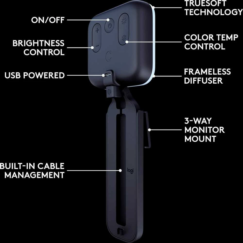 Logitech Luminaire 946-000002 / GLOW Juodas