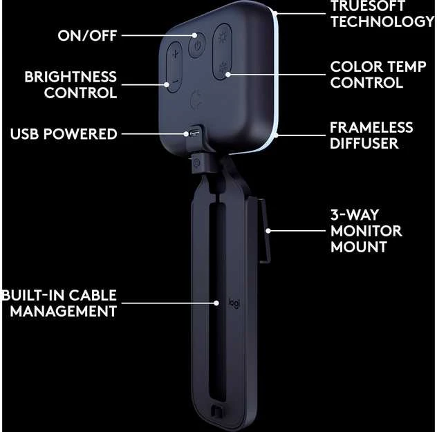 Logitech Luminaire 946-000002 / GLOW Juodas
