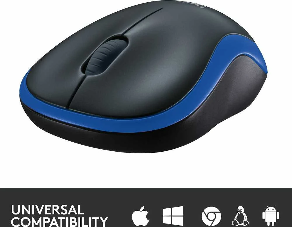 Bevielė pelė Logitech M185, Mėlyna