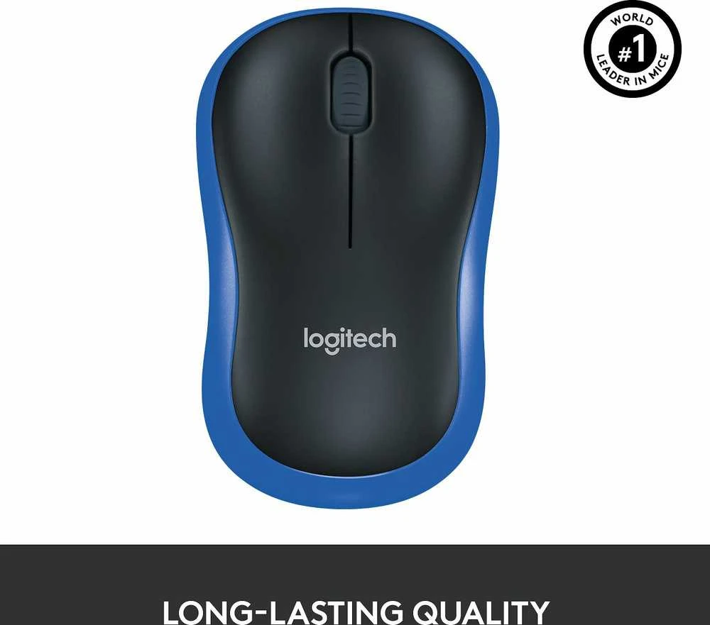 Bevielė pelė Logitech M185, Mėlyna