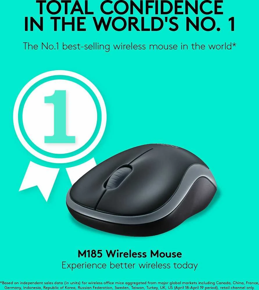 Bevielė pelė Logitech M185, Mėlyna