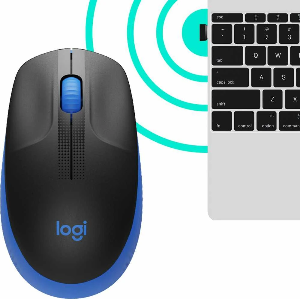 Belaidė pelė Logitech M190, mėlynos spalvos