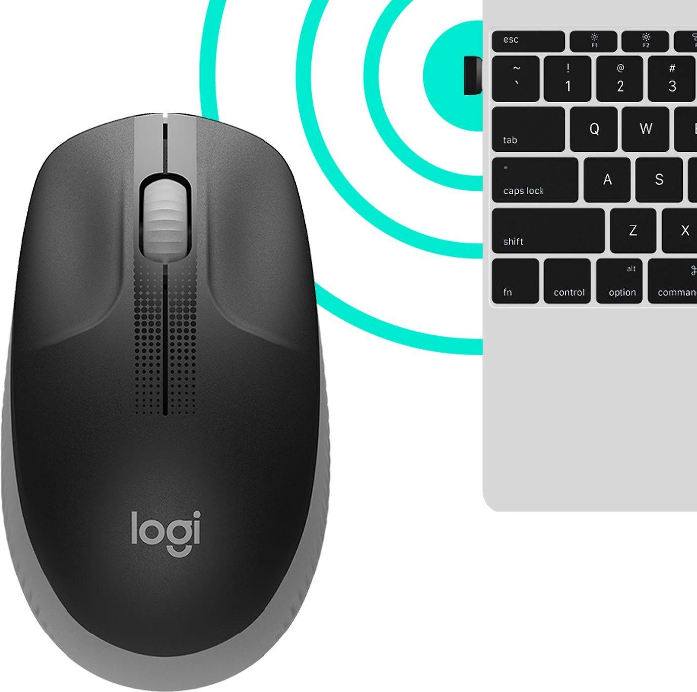 LOGITECH M190 Belaidė pelė - MID Pilkas