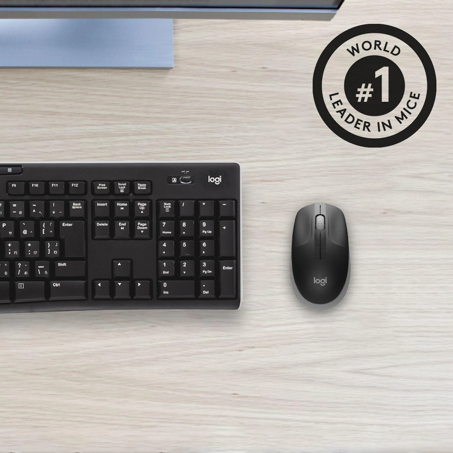 LOGITECH M190 Belaidė pelė - MID Pilkas