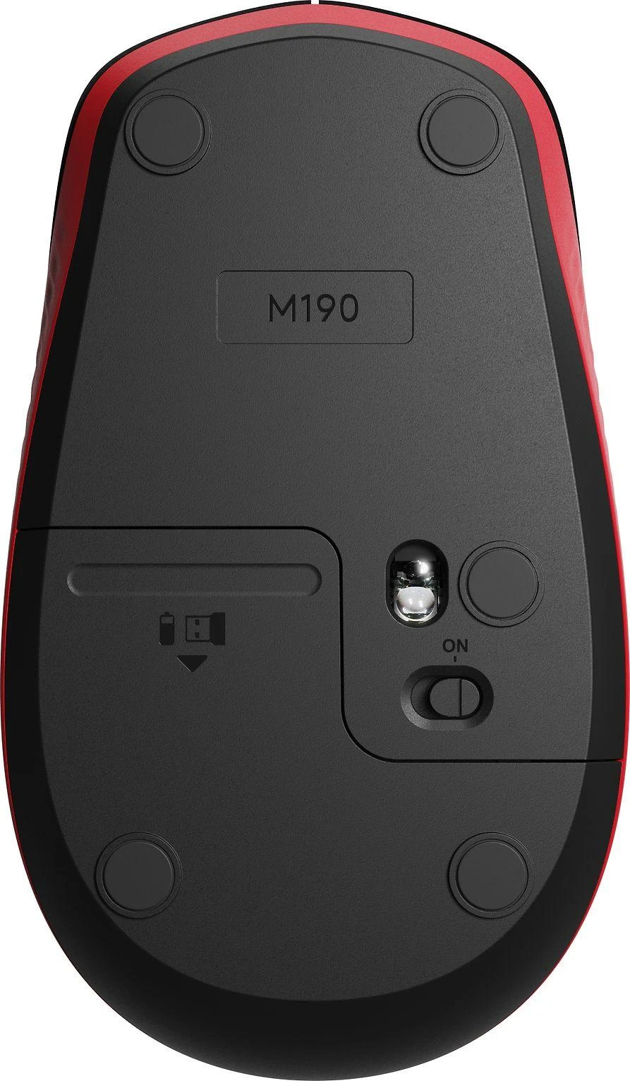 Belaidė pelė Logitech M190, raudonos spalvos