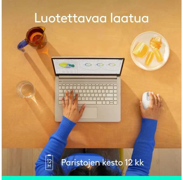 LOGITECH M196 Bluetooth pelė - IŠJUNGTA Baltas - BT - EMEA28i-935