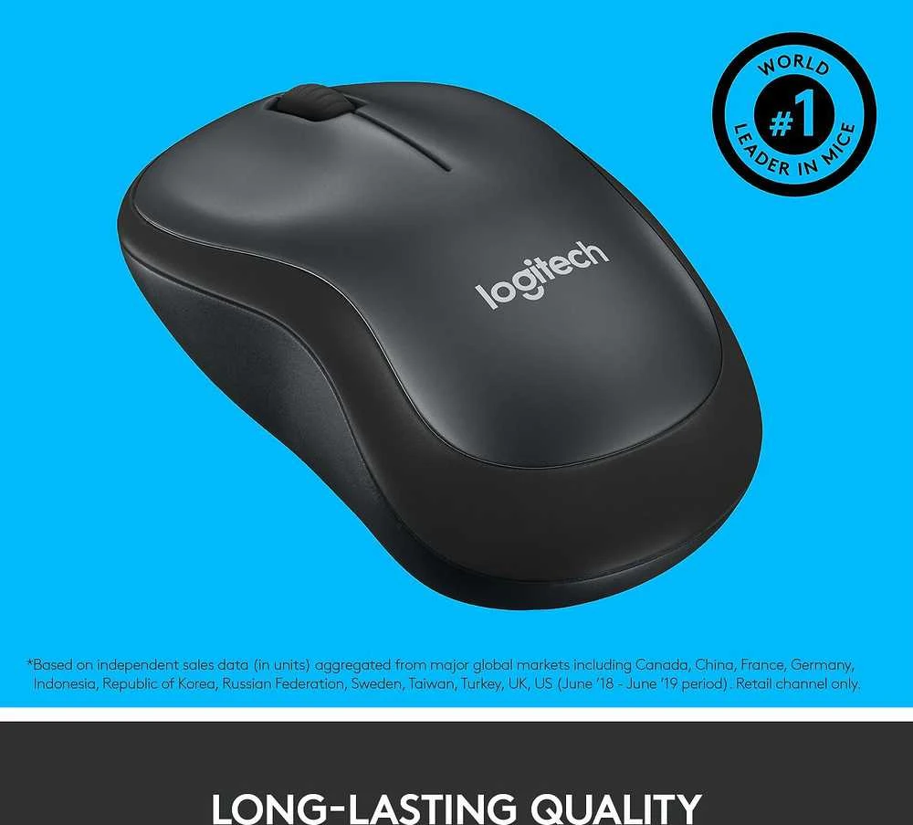 Belaidė pelė LOGITECH M220 Silent Juodai pilka