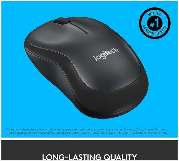 Belaidė pelė LOGITECH M220 Silent Juodai pilka