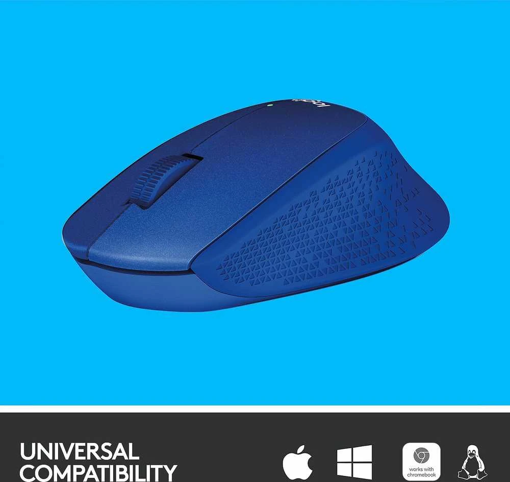 Belaidė pelė Logitech M330 Silent Plus, Mėlyna