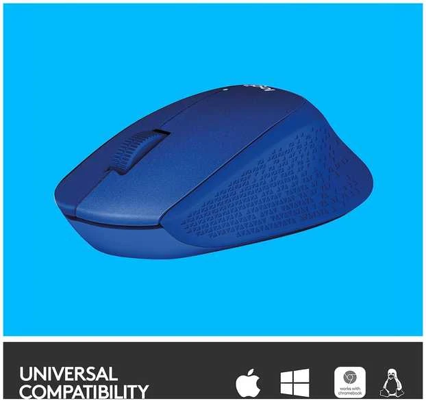 Belaidė pelė Logitech M330 Silent Plus, Mėlyna
