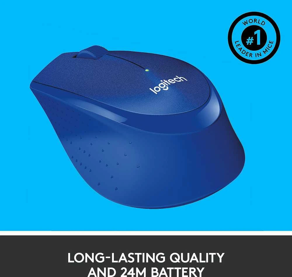 Belaidė pelė Logitech M330 Silent Plus, Mėlyna
