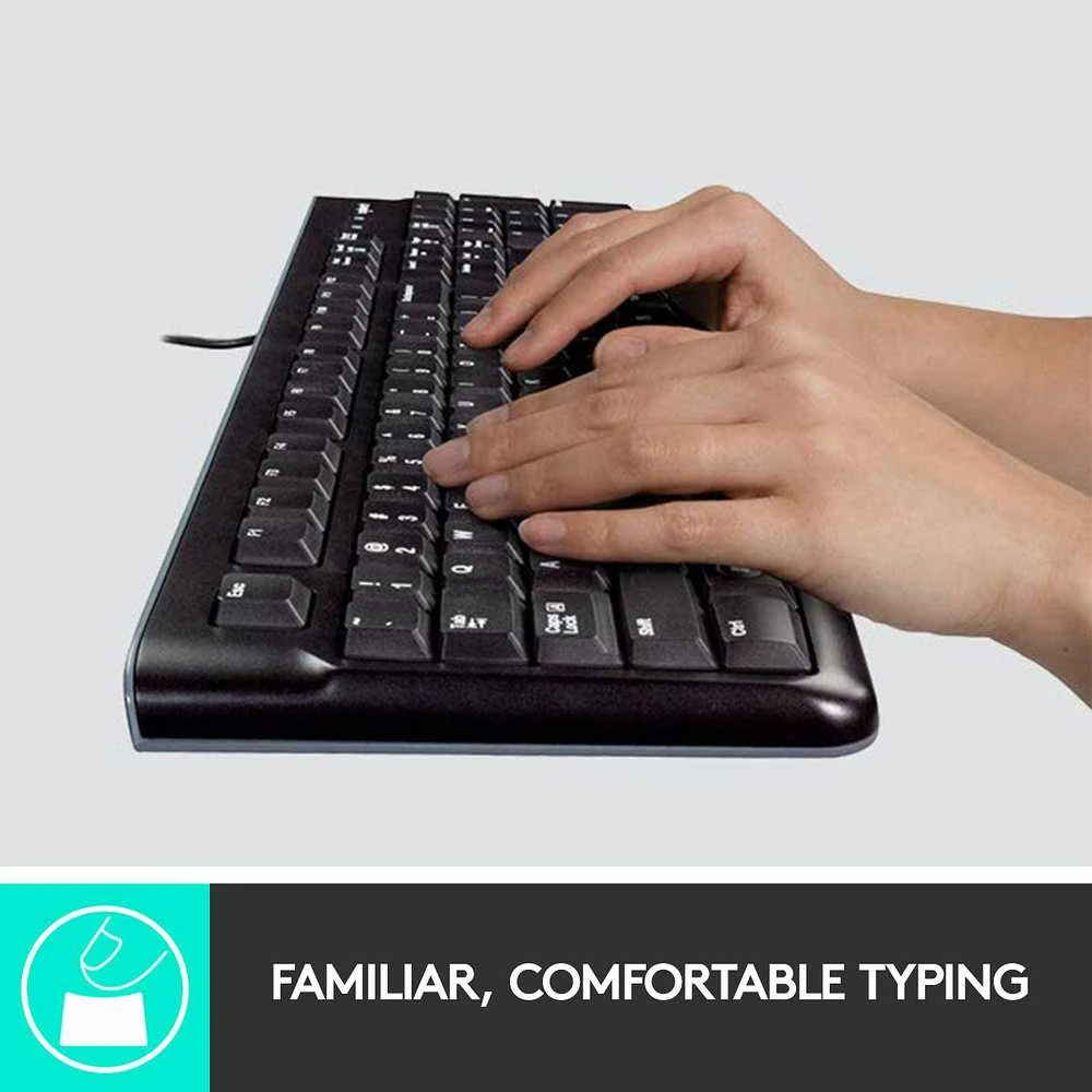 Laidinis klaviatūros ir pelės komplektas Logitech MK120, Nordic išdėstymas